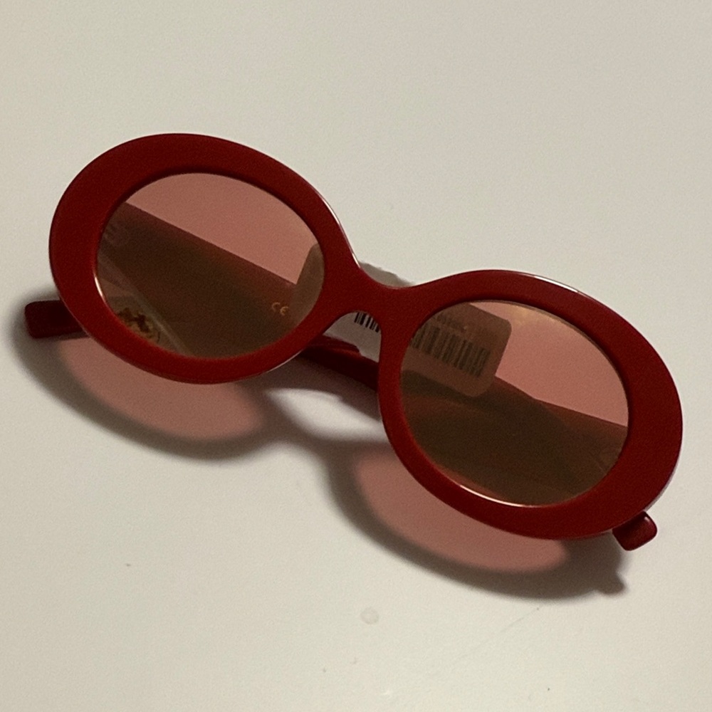 DOLCE & GABBANA Red Oval Sunglasses - Picture 2 of 9